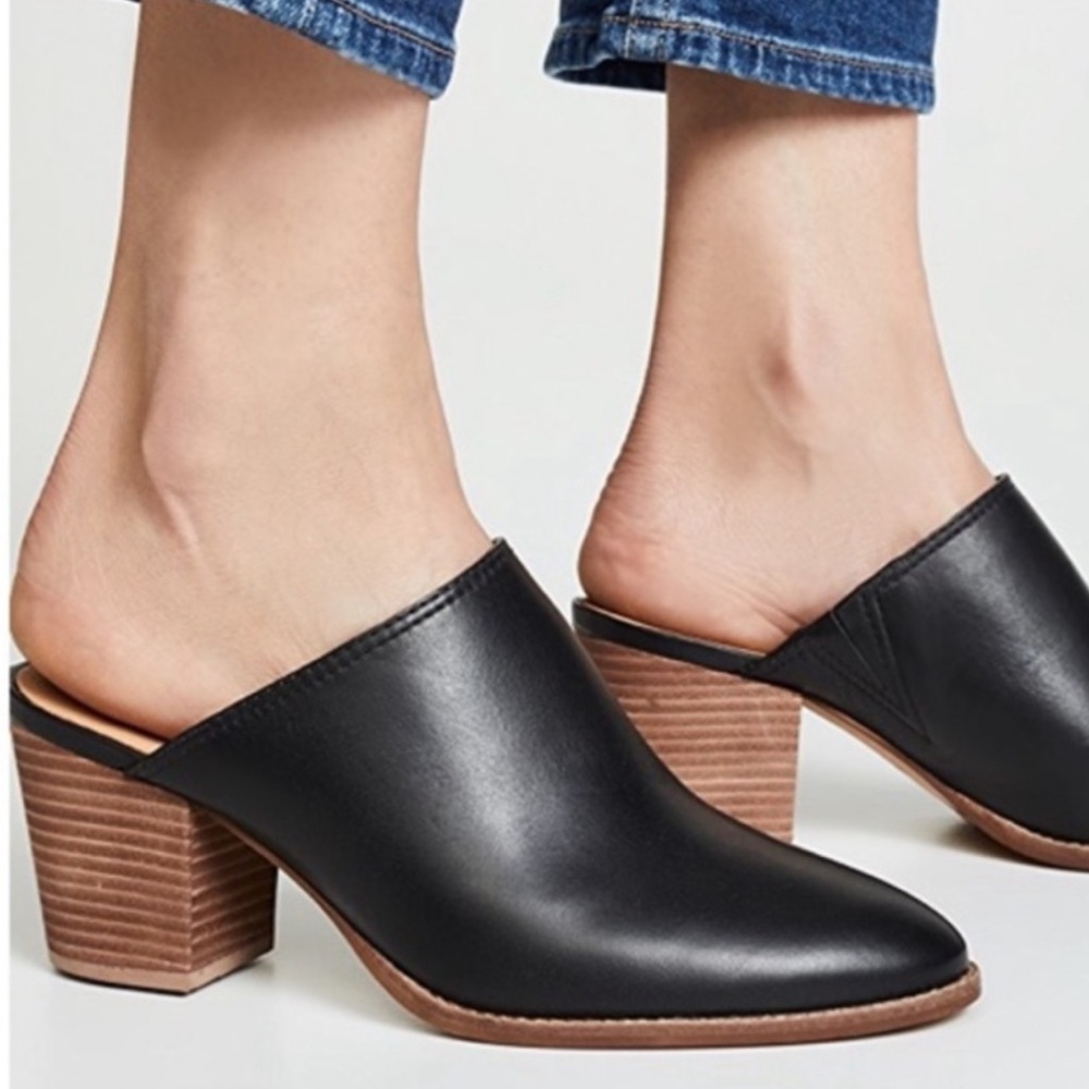 Madewell Harper NEW No Box Mules Black 9.5 Heels Clogs Shoes